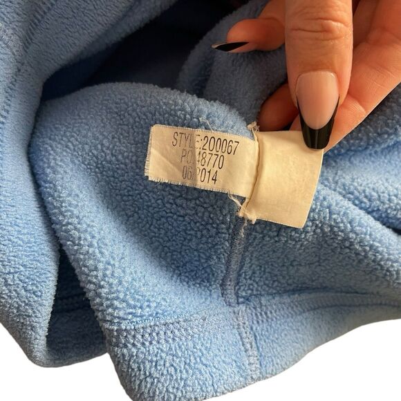 Vineyard Vines Small Fleece Vest Sleeveless Light Blue Full Zip Pockets - Picture 4 of 11